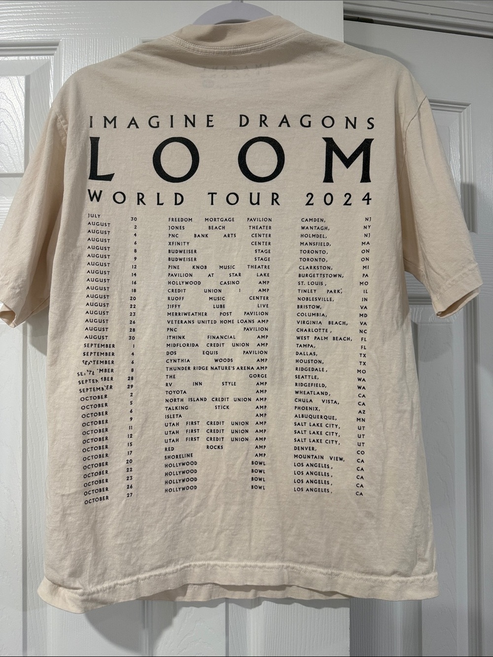Imagine Dragons "Loom" Short Sleeve Tee - Cream - Picture 3 of 3